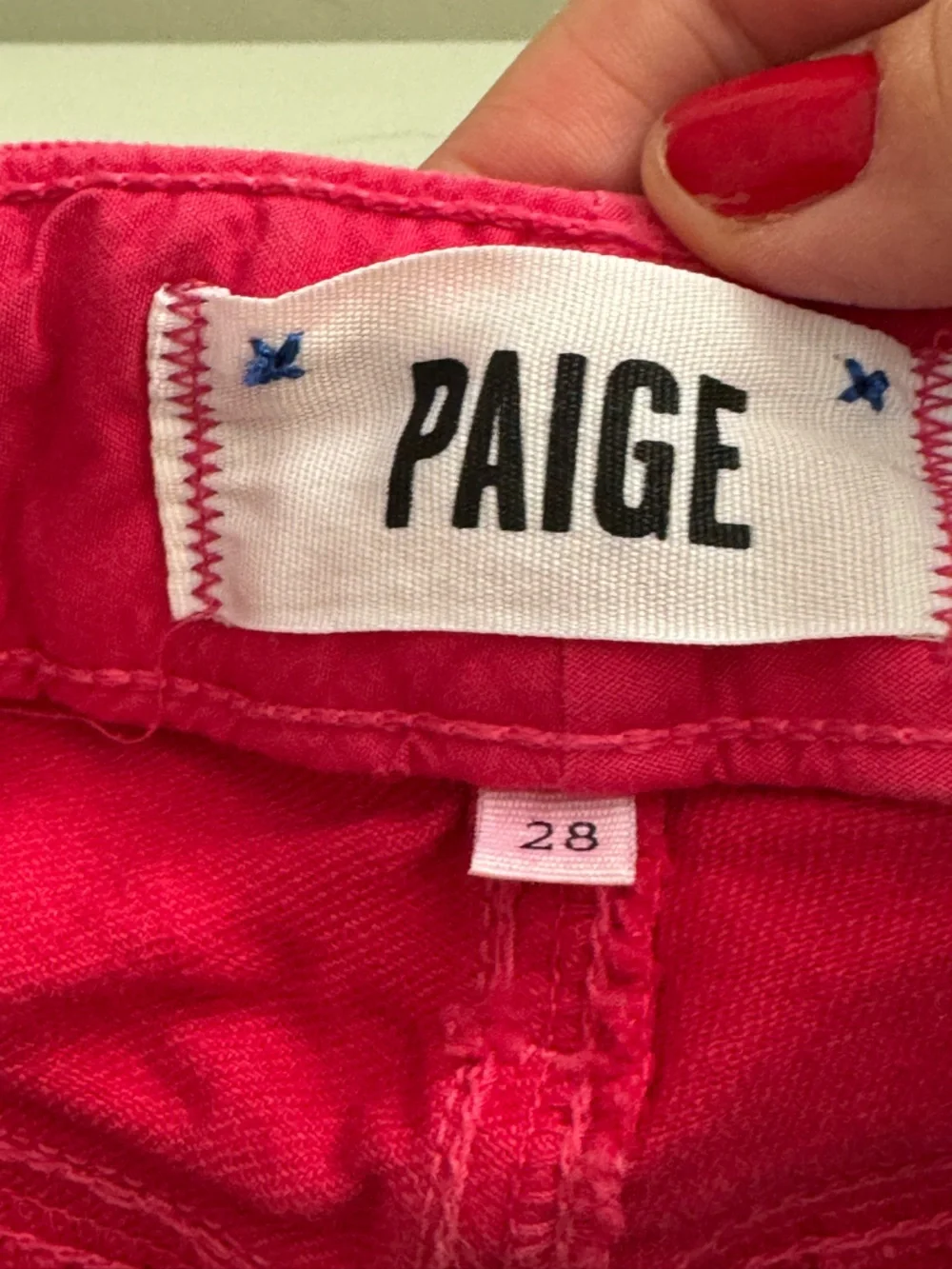 Paige Skyline Ankle Peg Jeans Red Size 28 Classic red